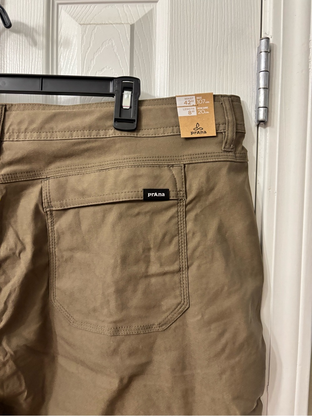 NWT prAna Stretch Zion II Climbing Hiking Shorts Khaki Size 42 8” Inseam - Picture 6 of 9